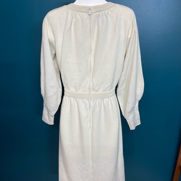 Vintage 1970s Ciaro Michael Kan White 100% Pure New Wool Dress Size XS/S - Picture 6 of 7